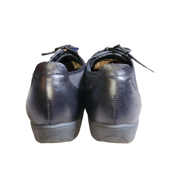 Munro Pace #4057 Black Leather & Canvas Lace Up Sporty Walking Loafer Size 10.5 - Picture 4 of 10